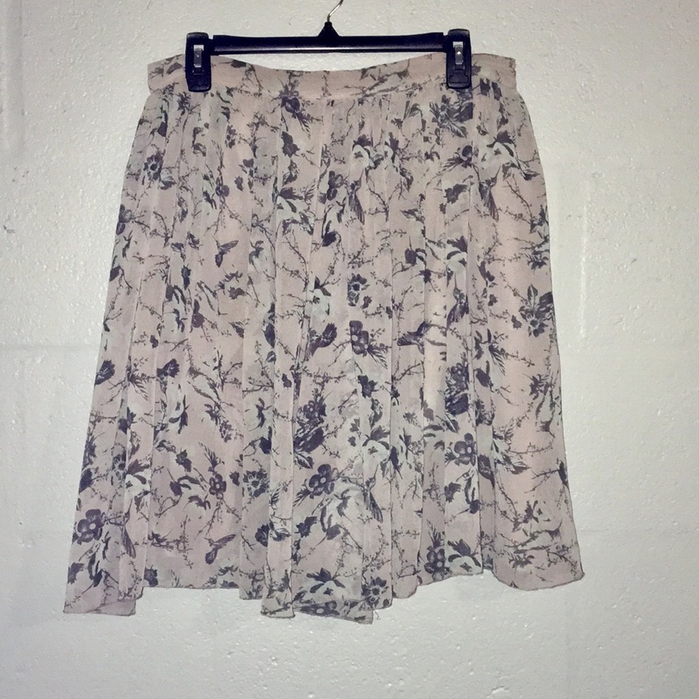 18 and East flower and hummingbird skirt